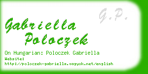 gabriella poloczek business card